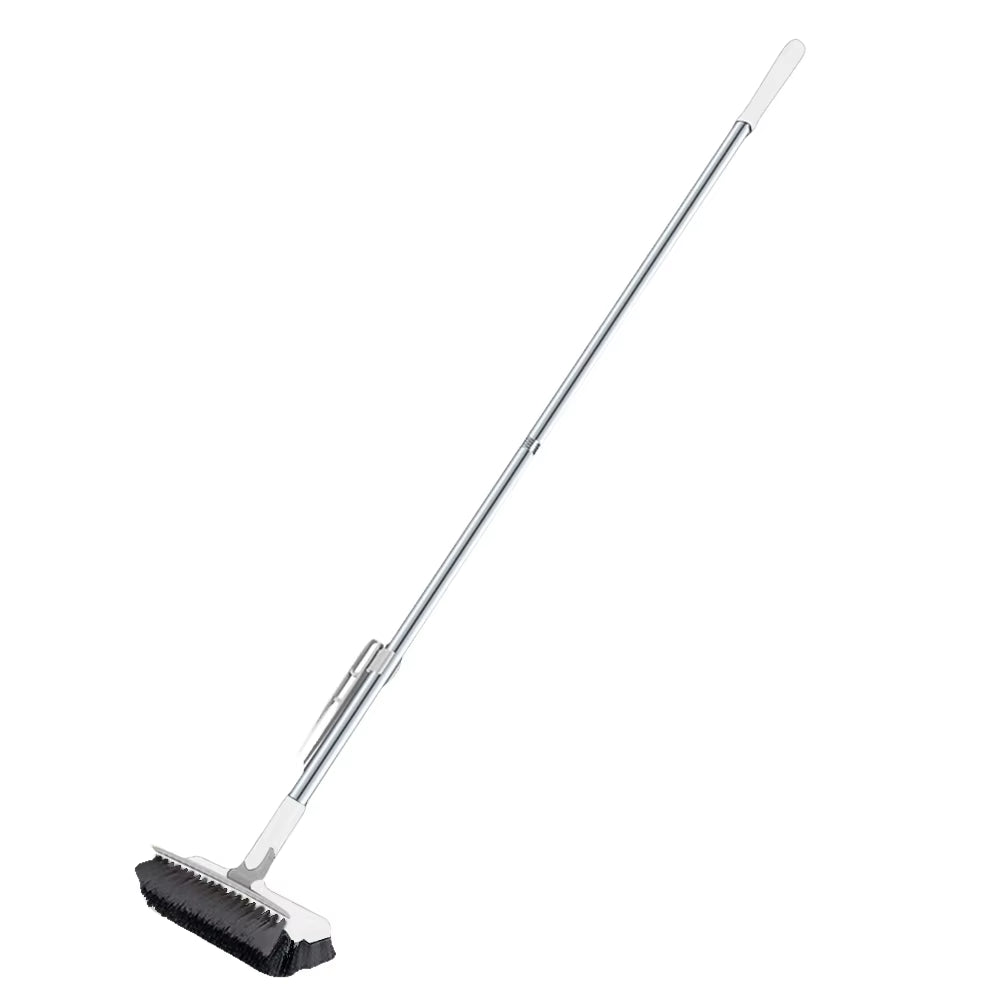 3 in 1 Floor Scrub Brush 180°Rotating Long Handle Stiff Bristle Floor Brush Grout Brush Tile Brush for Cleaning Shower Bathroom
