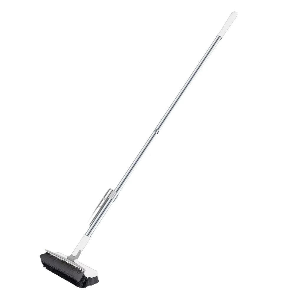 3 in 1 Floor Scrub Brush 180°Rotating Long Handle Stiff Bristle Floor Brush Grout Brush Tile Brush for Cleaning Shower Bathroom