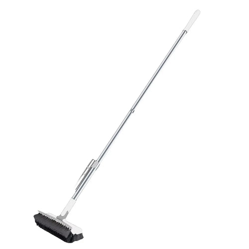 3 in 1 Floor Scrub Brush 180°Rotating Long Handle Stiff Bristle Floor Brush Grout Brush Tile Brush for Cleaning Shower Bathroom